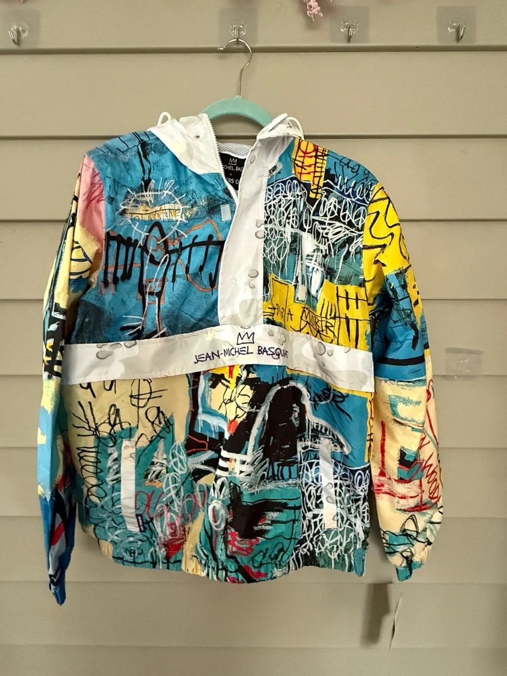 Members Only Jean-Michel Basquiat Multicolor Graphic Hooded Jacket